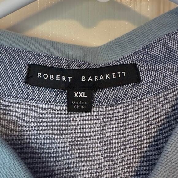 NWT Robert Barakett Farnsworth Short Sleeve Pocket Polo Size XXL Blue Two Tone - Picture 3 of 8